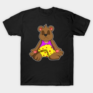 Bear at Yoga with Legs crossed T-Shirt